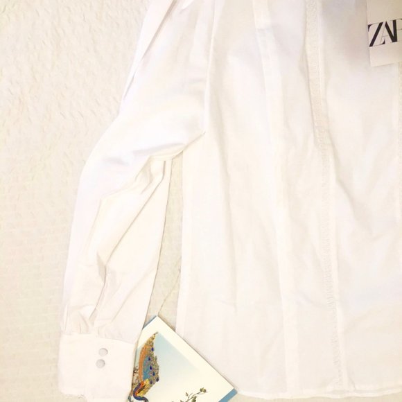 SCALLOPED POPLIN TOP - Picture 11 of 12